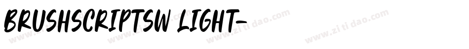 BrushScriptSW Light字体转换